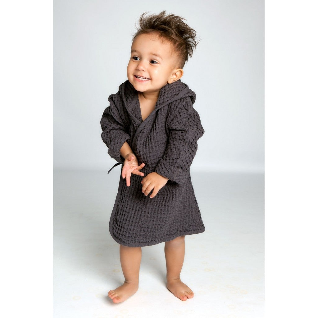 Bademantel dark grey